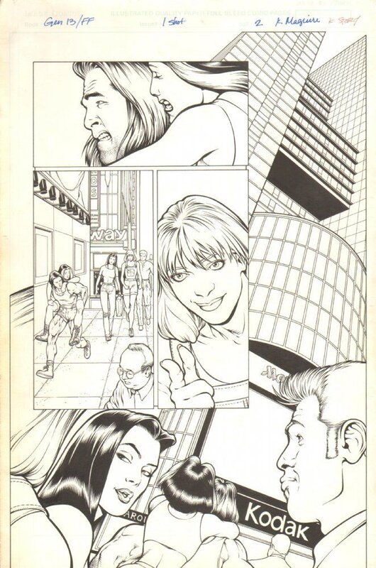 Kevin Maguire, Karl Story, Gen 13/Fantastic Four -One Shot page n.2 - Comic Strip