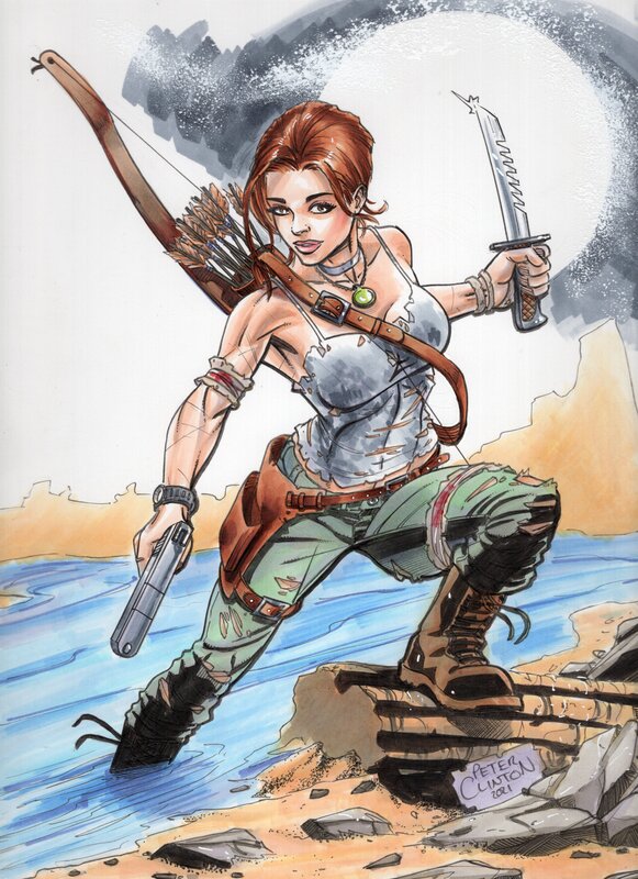 Peter Clinton, Tomb Raider / Lara Croft - Illustration originale