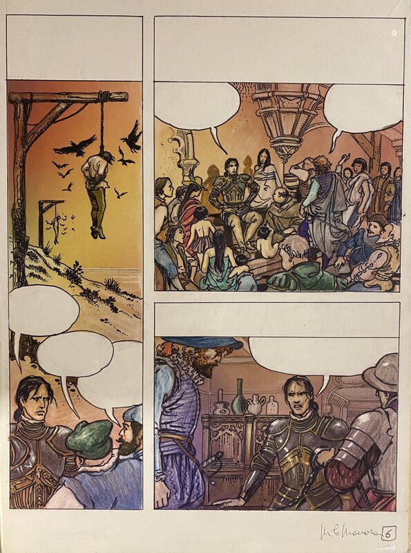 Christophe Collomb par Milo Manara - Planche originale