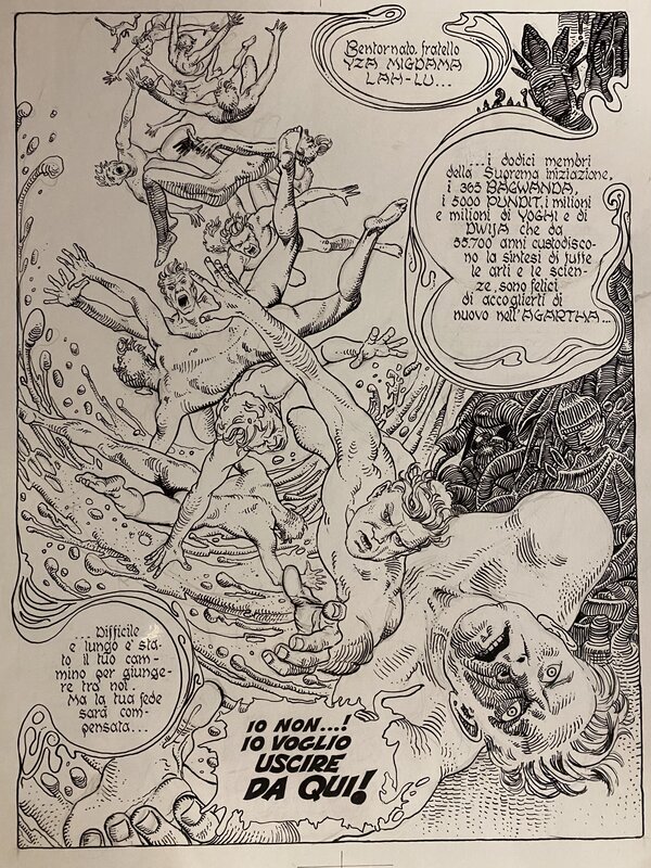 L’Homme des Neiges par Milo Manara - Planche originale