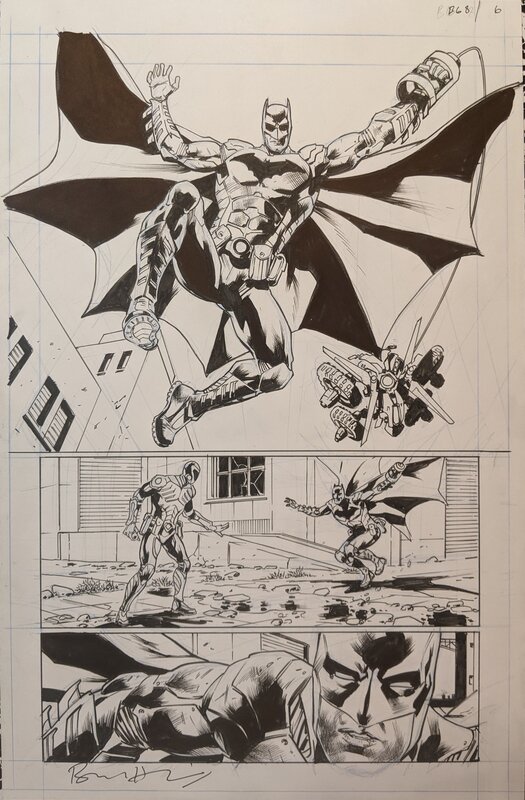Bryan Hitch, The Batman's Grave #8, page 6 (half splash page) - Planche originale