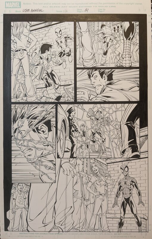 Mark Brooks, Jaime Mendoza, Ultimate Spider-Man Annual #1, page 31 - Planche originale