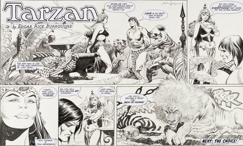 Tarzan Comic Strip par Tom Grindberg, Thomas Roy - Planche originale