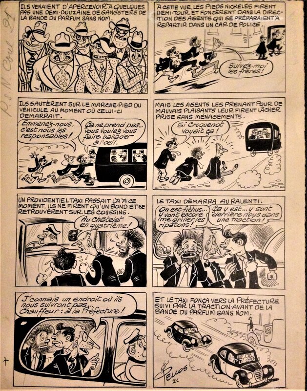 René Pellos, Les Pieds Nickelés et le parfum sans nom... Poursuite infernale ! - Comic Strip