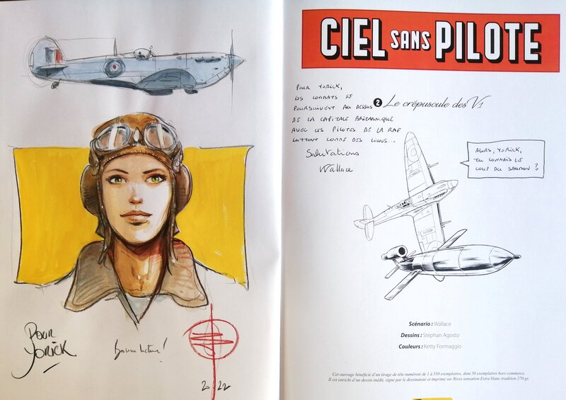 Stéphan Agosto, Wallace, Ciel sans pilote T.2 Le crépuscule des V1 - Dédicace