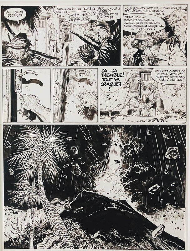 Hermann, Bernard Prince #10: Le souffle de moloch Pg.37 - Planche originale