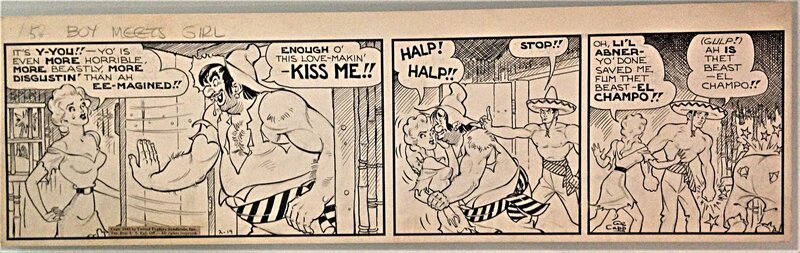 Al Capp, Lil'l Abner (Daily strip du 17 février 1943) - Planche originale