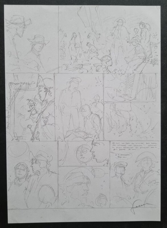 Hermann, Caatinga - crayonné planche - Planche originale