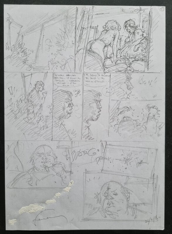 Hermann, Jeremiah T31 - crayonné planche - Comic Strip