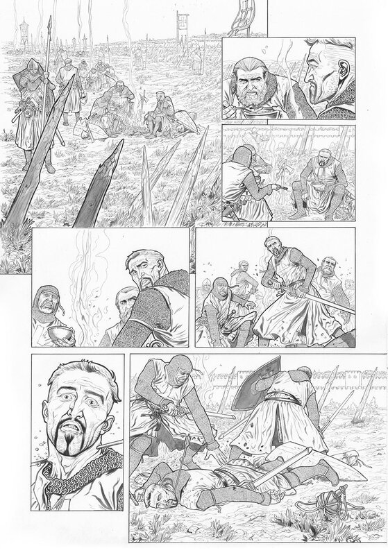 For sale - Dan Ianos, La Croix sanglante T2 planche 49 - Comic Strip
