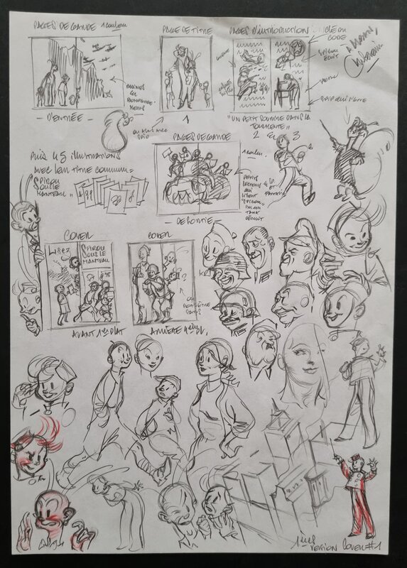 Al Severin, Spirou sous le manteau - crayonné - Original Illustration