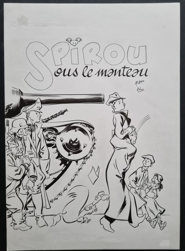 Al Severin, Spirou sous le manteau (réédition) - couverture - Couverture originale