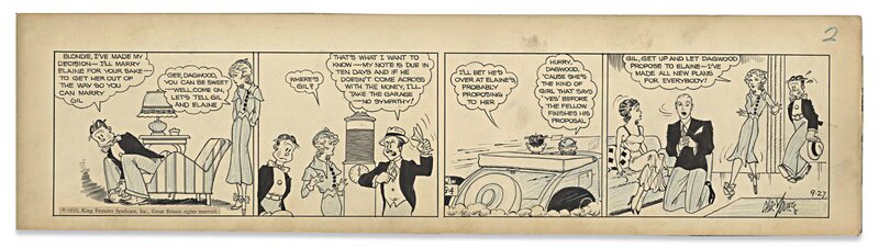 Blondie by Chic Young, Alex Raymond - Comic Strip