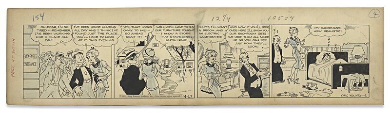 Chic Young, Alex Raymond, Blondie Daily strip du 27 avril 1933 - Comic Strip