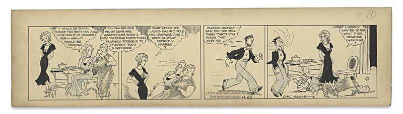 Chic Young, Alex Raymond, Blondie Daily strip 