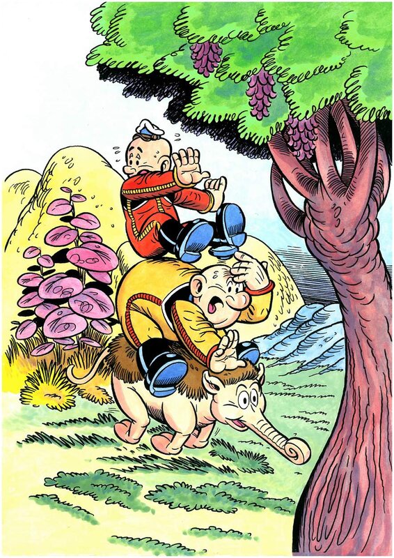 Wojtek Olszówka, Janusz Christa, Kaytek et Koko dans l'espace - Original Illustration