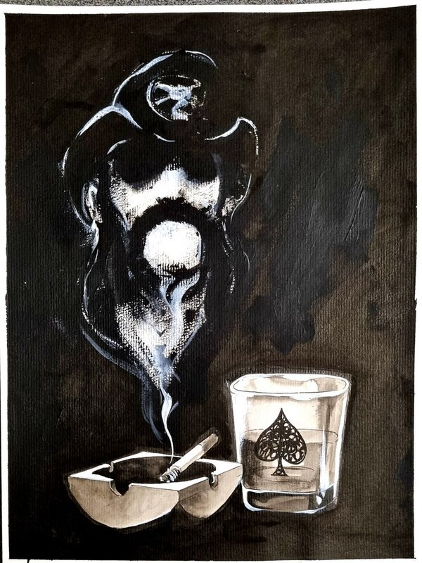 Hommage à Lemmy par Alain Poncelet - Illustration originale
