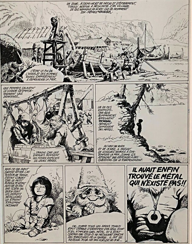 Rosinski Grzegorz, Thorgal, l'enfant des étoiles (tome 7), 1984 - Planche originale