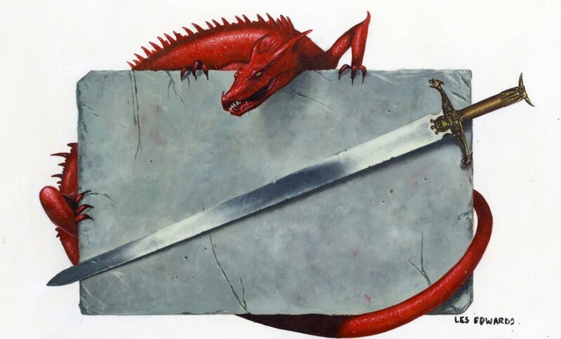Grail Quest Logo by Les Edwards - Original Illustration