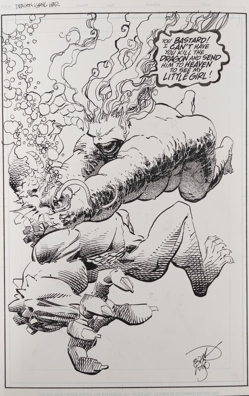 Erik Jon Larsen, Savage Dragon Vol. 6: Gang War - extra page for collected edition - Planche originale