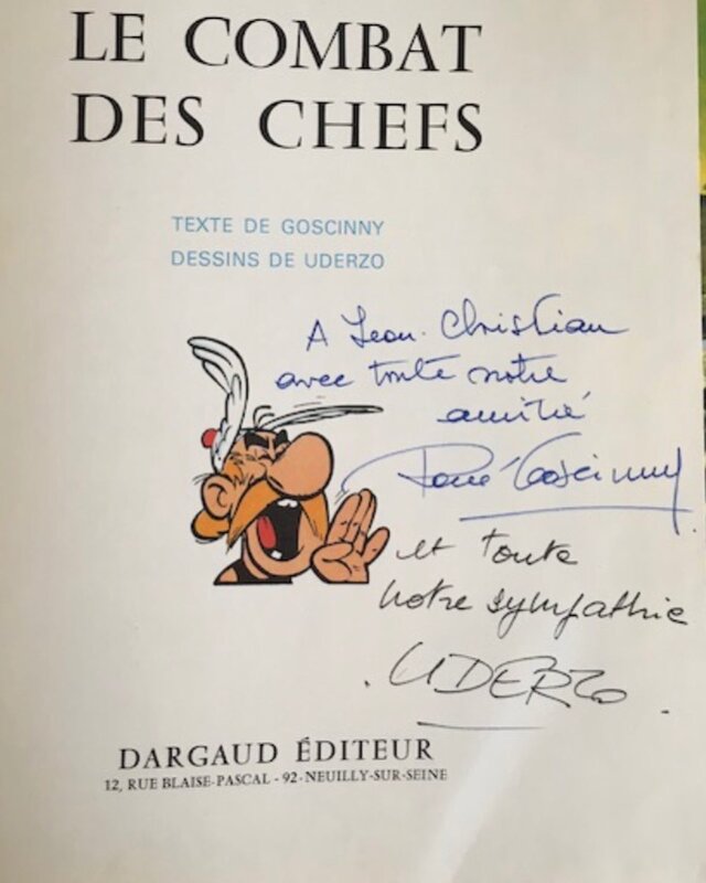 Double dédicace Goscinny Uderzo «Le Combat Des Chefs » - Dédicace