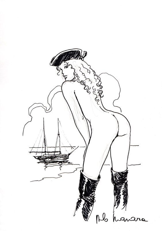 Milo Manara, Dédicace Gulliverina - Sketch