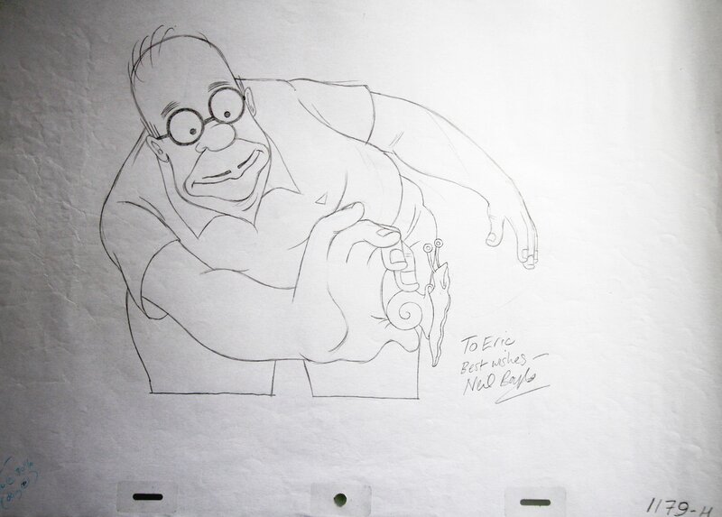 Simsons Couch Gag par Matt Groening, Sylvain Chomet, Neil Boyle - Planche originale