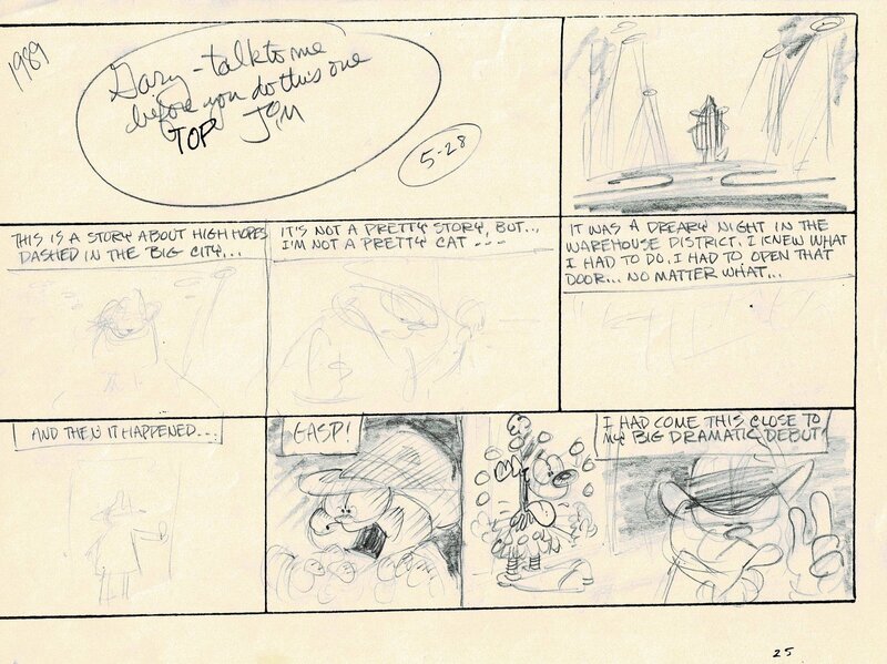 En vente - Garfield Sunday preliminary by Jim Davis 28/05/889 - Planche originale