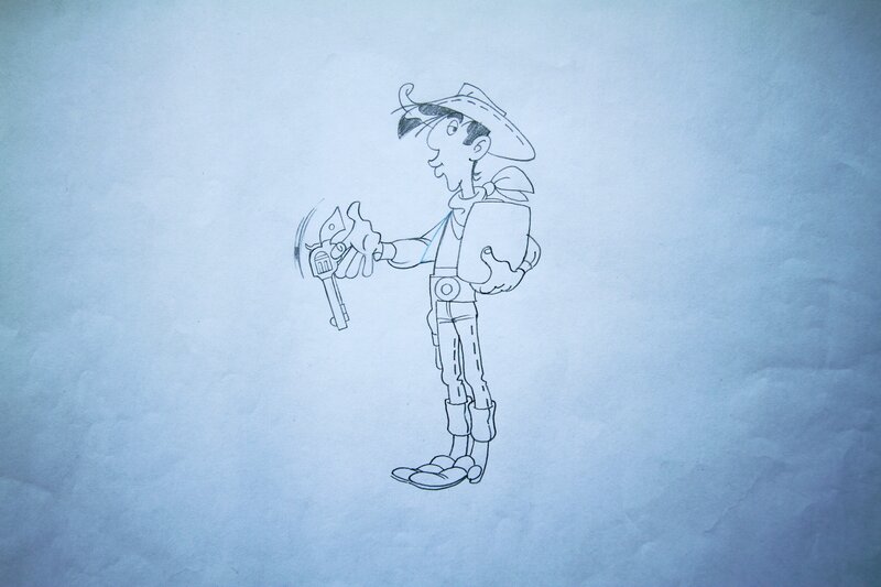 Lucky Luke by Morris, René Goscinny - Original art