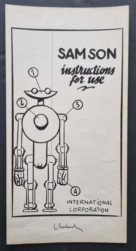 Yves Chaland, Samson le robot - Spirou - illustration - Illustration originale