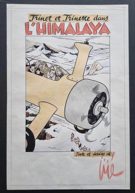 Yves Chaland, Jijé, Trinet et Trinette dans l'Himalaya - couverture en couleurs - Couverture originale