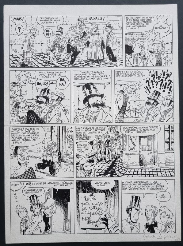 Frank Le Gall, Spirou - Les marais du temps - planche - Planche originale