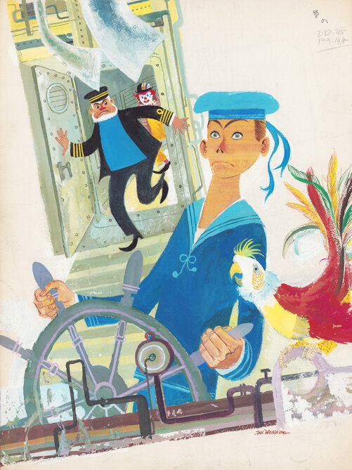 Jan Wesseling | 1961 | Pipo en het Kindereiland - Original Illustration