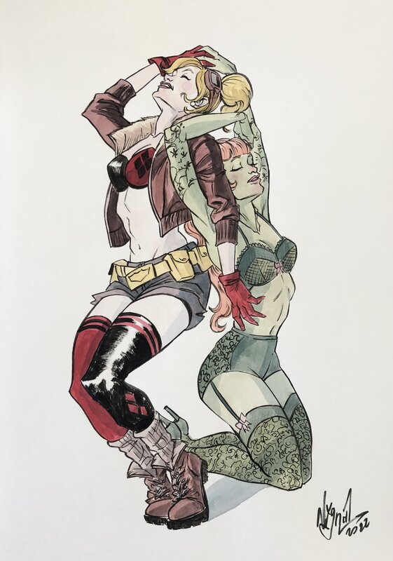Maria Nigna Riccio Harley and Ivy - Original Illustration