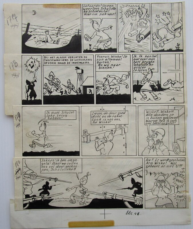 Rikki en Wiske par Willy Vandersteen - Planche originale