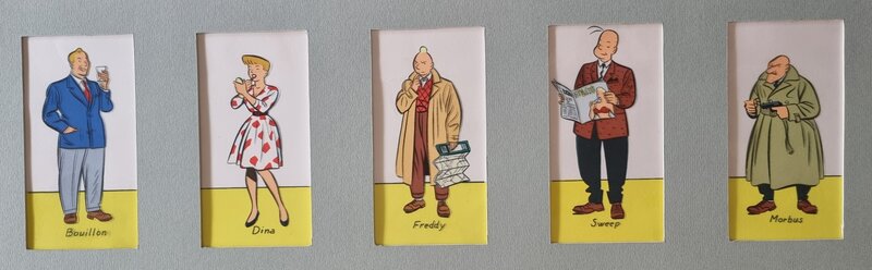 Yves Chaland, Freddy Lombard, mise en couleurs des illustrations des livrets du jeu - Illustration originale