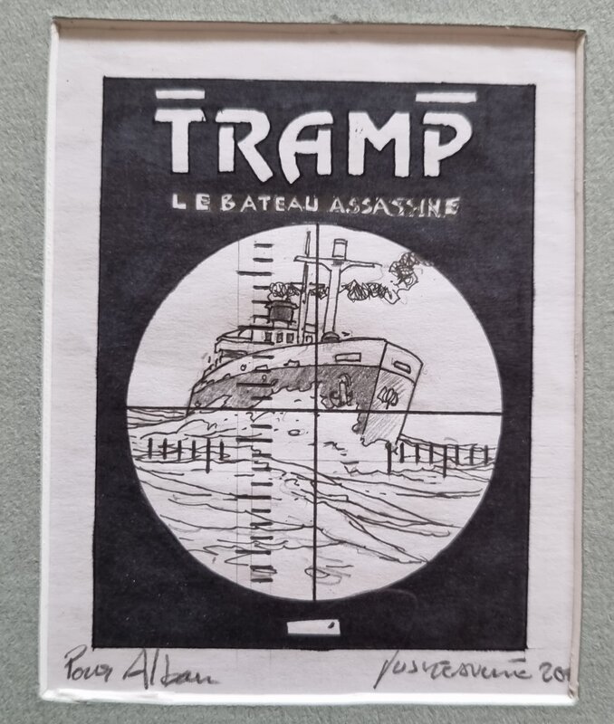 Patrick Jusseaume, Tramp dessin de couverture préparatoire - Original Cover