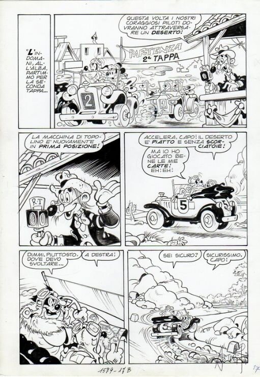 Sergio Asteriti, Staff di IF, Topolino e la corsa del secolo - Comic Strip