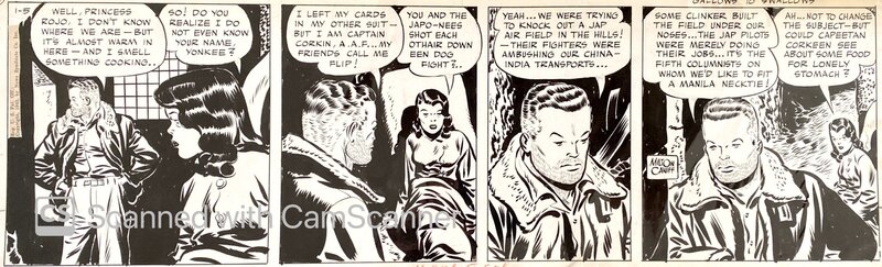 Milton Caniff, Terry et les pirates - 5 Janvier 1943 - Planche originale