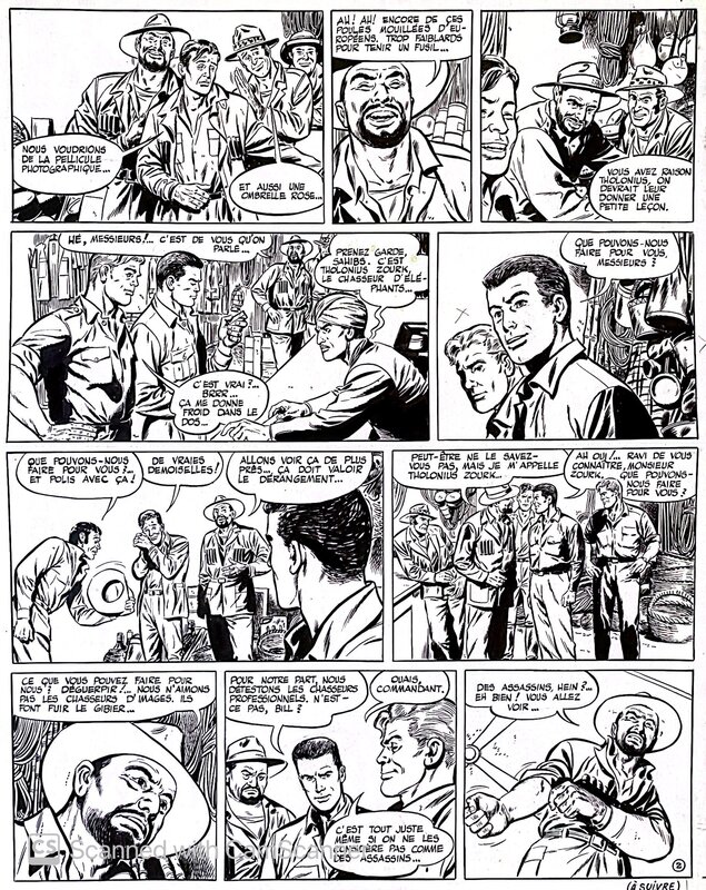 Gérald Forton, Bob Morane - La piste de l'ivoire - p2 - Comic Strip