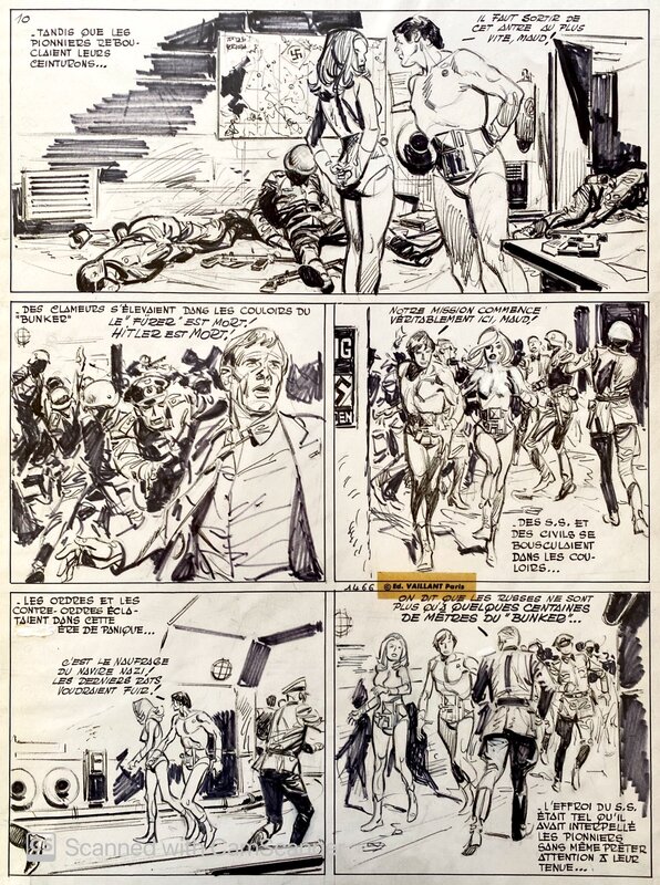 Raymond Poïvet, Roger Lécureux, Les Pionniers de l'espérance - Pif 228 p37 - Planche originale
