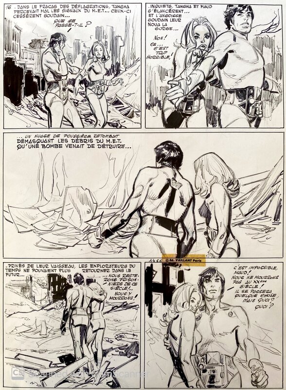Raymond Poïvet, Roger Lécureux, Les Pionniers de l'espérance - La Chute d'un tyran - Pif 228 p43 - Planche originale