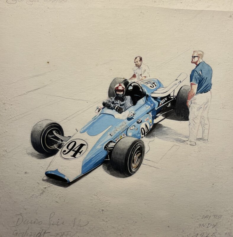 Day test Indy 1965 by Denis Sire - Original art
