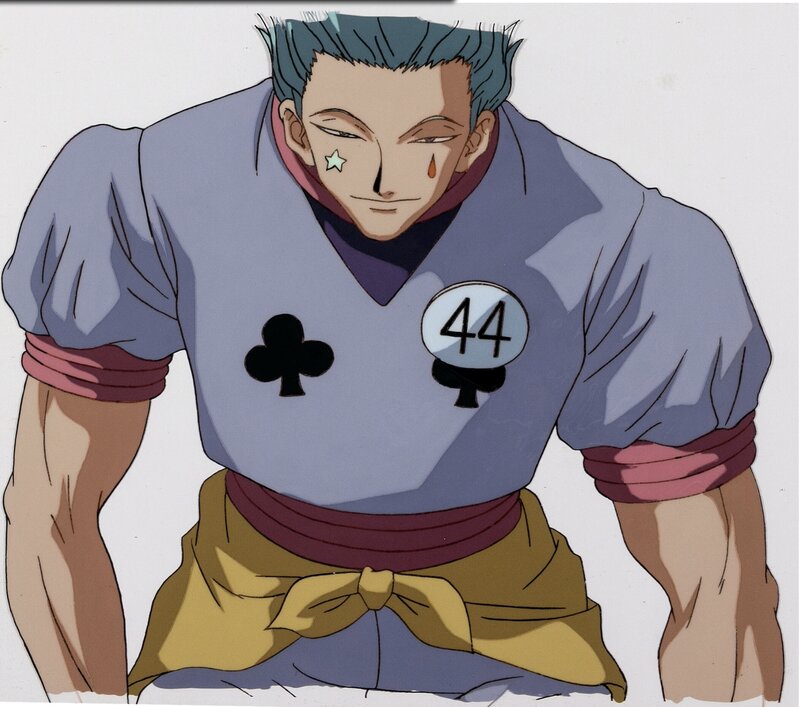 Yoshihiro Togashi, Hunter x Hunter Hisoka Morow Episode #23 Season 1 Production Cel A-19, Matching Douga (Animax, 2000) - Original art