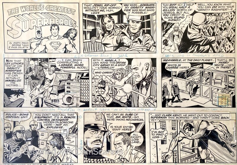 George Tuska, Vince Colletta, The World's Greatest Superheroes - Sunday du 4 Mars 1979 - Comic Strip