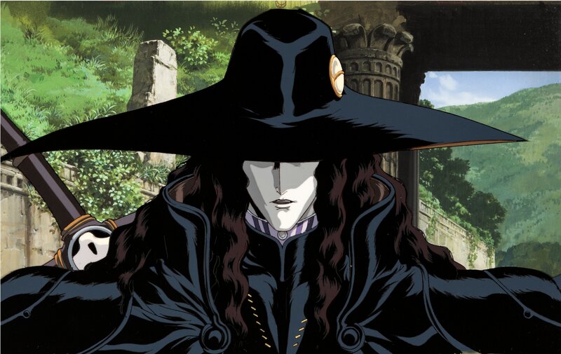 kawajiri, Vampire Hunter D: Bloodlust D Production Cel with Key Master Background - Œuvre originale