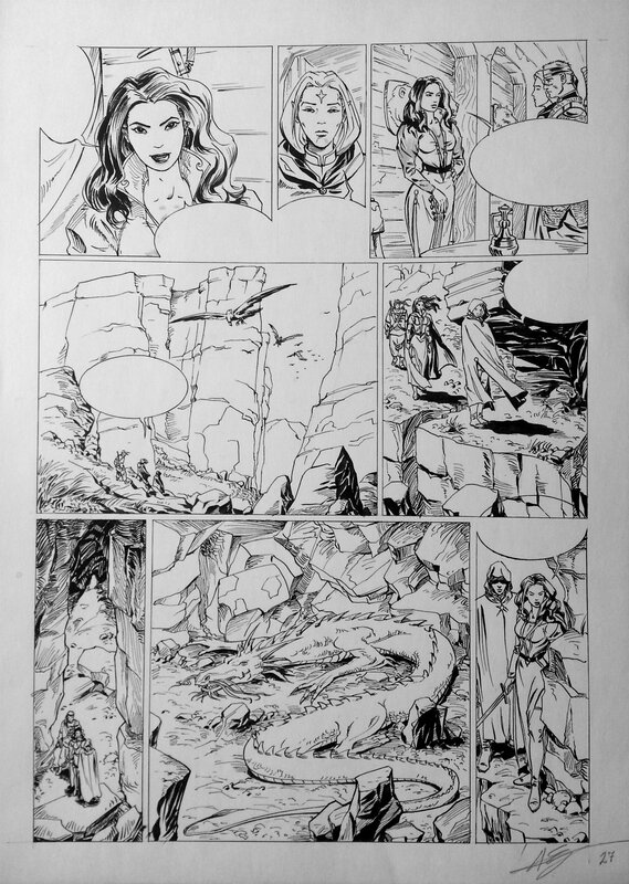 Adventurers pg 27 par Alexandre Eremine - Planche originale