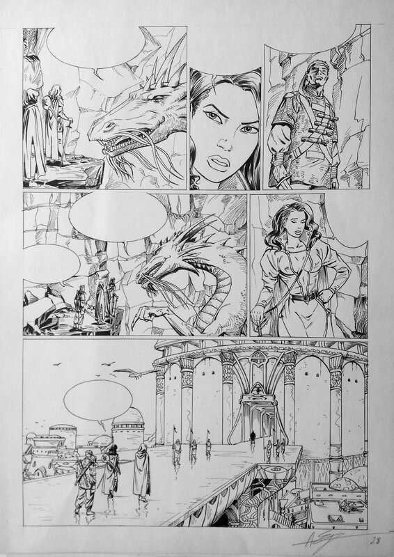 Adventurers pg 28 par Alexandre Eremine - Planche originale