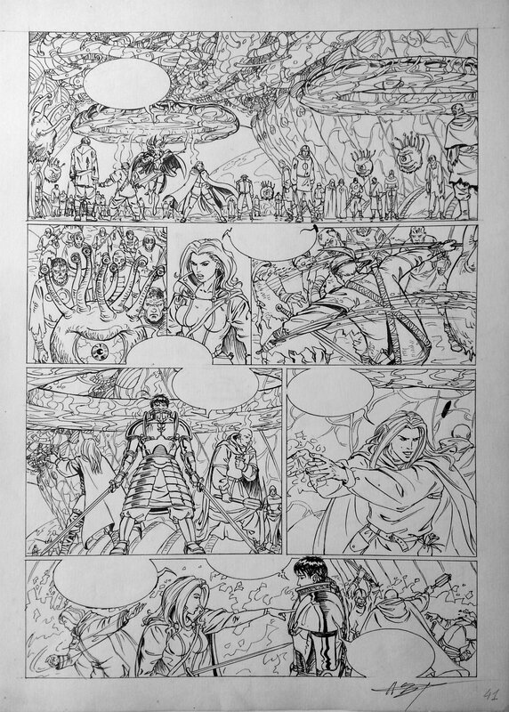 Adventurers pg 41 par Alexandre Eremine - Planche originale