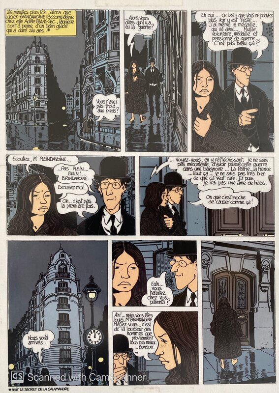 Jacques Tardi, Anne Delobel, Adele Blanc-Sec - Le Noyé à 2 têtes - T6 p7 - Original art